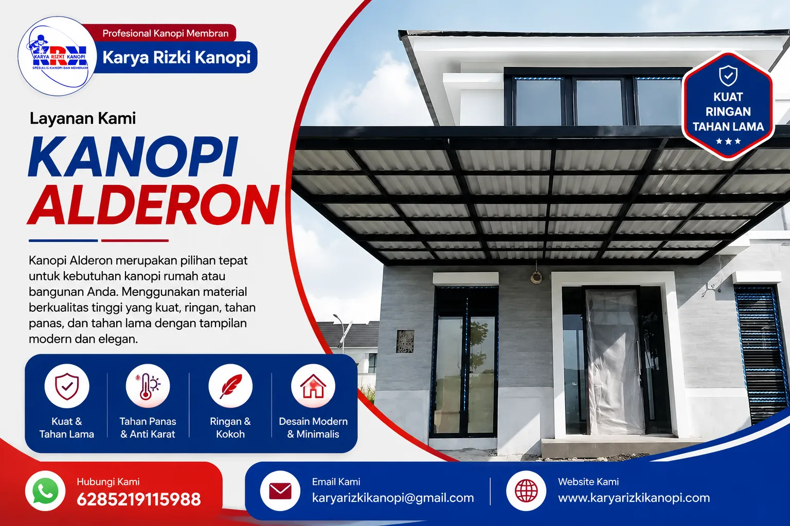Kanopi Alderon UPVC